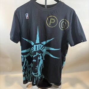 Michael Jordan Shirt Mens Large Black Post Game Career stats‎ shirt Liberty